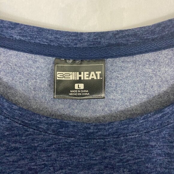 32 Degrees Heat Women's Fleece Sweater Top Sz L Heathered Blue Long Sleeve NWOT - Picture 8 of 10